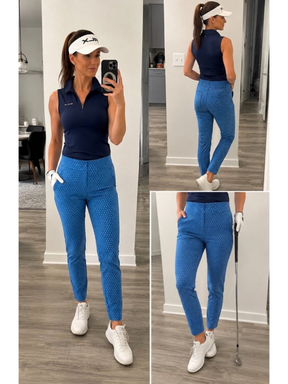 NWT RLX Ralph Lauren Women’s Performance Stretch Slim Golf Blue Pants Size 8